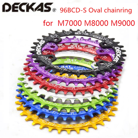 Deckas oval Chainring MTB Mountain bike bicycle chain ring BCD 96mm 32/34/36/38T plate 96bcd for 7-11 speed M7000 M8000 M9000 ► Photo 1/1