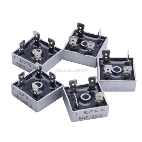 5Pcs 35A KBPC3510 1000V Metal Case Single Phases Diode Bridge Rectifier New Electronic Components Dropship ► Photo 1/6