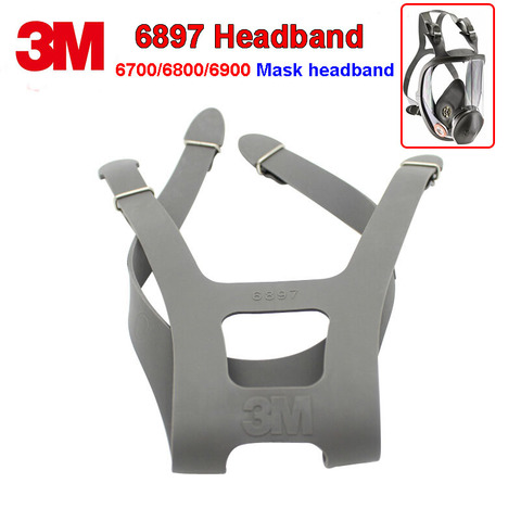 3M 6897 Headband 6700/6800/6900 respirator mask replace Strap Four fixed firm durable rubber Headband ► Photo 1/4