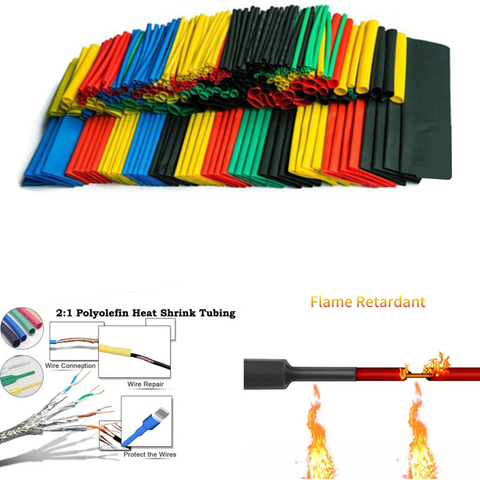 164pcs Set Polyolefin Shrinking Assorted Heat Shrink Tube Wire Cable Insulated Sleeving Tubing Set 2:1 ► Photo 1/4