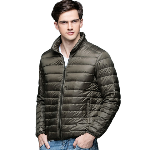 New Autumn Winter Man Duck Down Jacket Ultra Light Thin Plus Size Spring Jackets Men Stand Collar Outerwear Coat ► Photo 1/6
