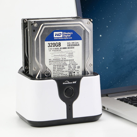 hdd clone station 2 Bay to SATA ssd box hd 3.5'' 2.5 inch hdd enclosure 4tb per bay usb 3.0 suit for hdd ssd station blueendless ► Photo 1/6