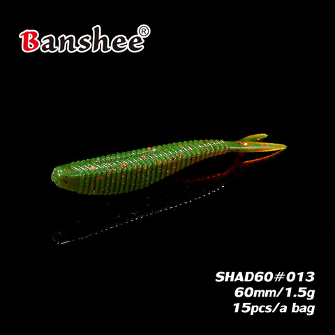 Banshee 15Pcs/Lot Perfect Soft Lures For Fishing 1.5g 60mm Easy Shiner Craw Lure Shad Wobbler For Perch Grub Bait Squishy Shad60 ► Photo 1/6