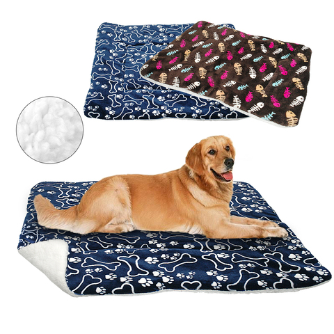 Winter Dog Bed Mat Pet Cushion Blanket Warm Paw Puppy Cat Fleece Beds For Small Large Dogs Cats Pad Chihuahua Cama Perro ► Photo 1/6