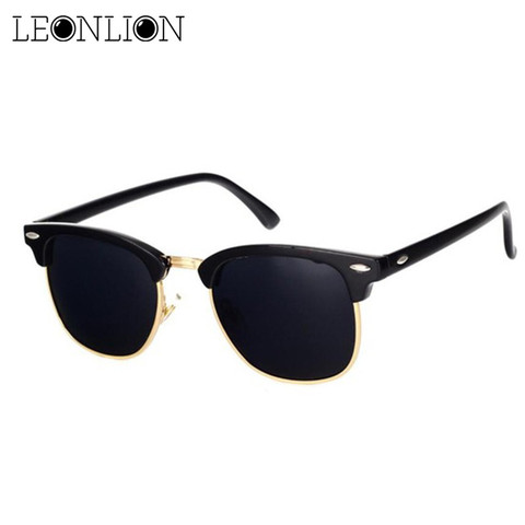 LeonLion  Polarized Semi-Rimless Sunglasses Women/Men Polarized UV400 Classic Brand Designer Retro Oculos De Sol Gafas ► Photo 1/6