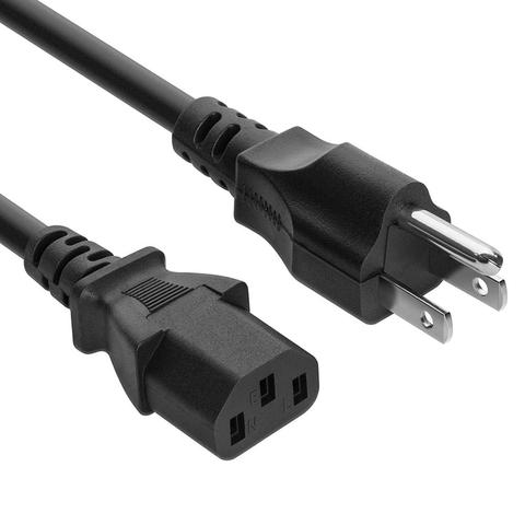1.5m 5FT 3 Pin 18 AWG 60C 300V US Plug Universal Power Cord Cable For NEMA 5-15P To IEC320C13 Black PWC75A150US ► Photo 1/4