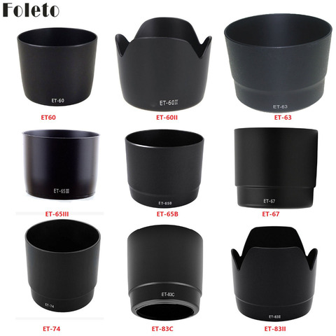 Foleto Telephoto Lens Hood ET-60 II ET63 ET65B ET74 ET83C ET83II For canon EF EF-S Lens 500d 600d 1000d 110d 600d 700d 800d 5div ► Photo 1/6