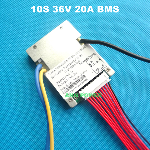 10S 36V (42V) 20A lithium ion battery BMS For 36V 10Ah E-bike li-ion batteries pack With the balance function 36V 20A BMS ► Photo 1/6