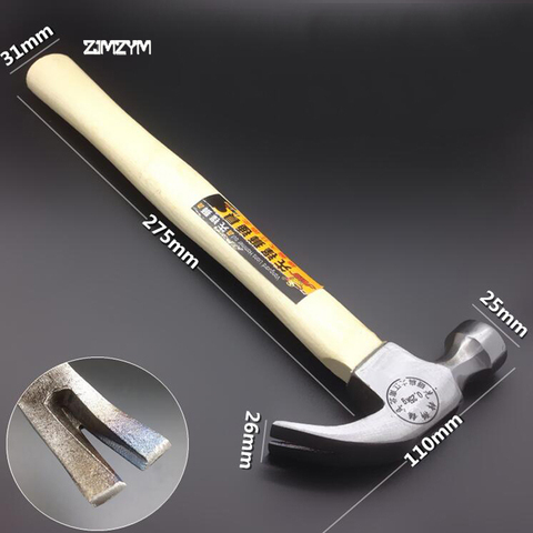 High Quality Durable Construction Metalworking Household nail hammer Wooden handle Hammer Repair Hand Diy Woodworking Tools ► Photo 1/6