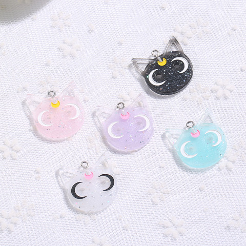 20pcs 24*28mm sailor moon cat charms necklace pendant keychain charms for DIY jewelry decoration ► Photo 1/1