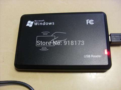125KHz Black USB Proximity Sensor Smart rfid id Card Reader EM4100,EM4200,EM4305,T5577,or compatible cards/tags no need driver ► Photo 1/1