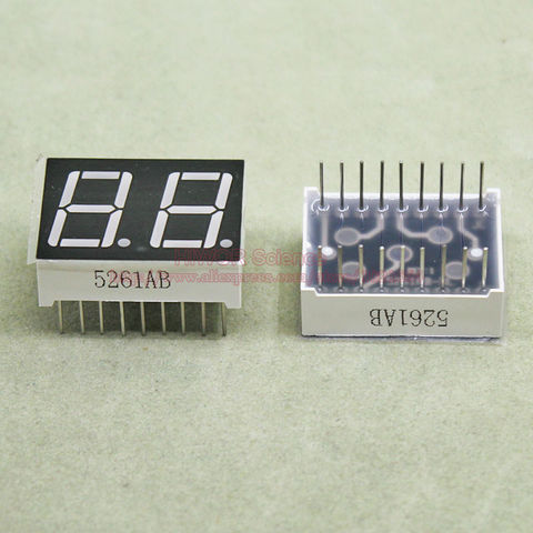 (10pcs/lot) 18 Pins 5621AB 0.56 Inch 2 Digits Bits 7 Segment Blue LED Display Common Cathode Digital Display ► Photo 1/2