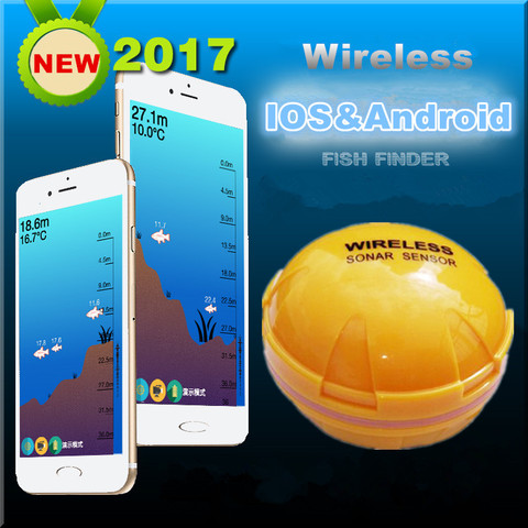 mobile phone fishfinder Wireless Sonar Fish Finder Depth Sea Lake Fish Detect iOS Android App findfish smart sonar echo sounder ► Photo 1/6