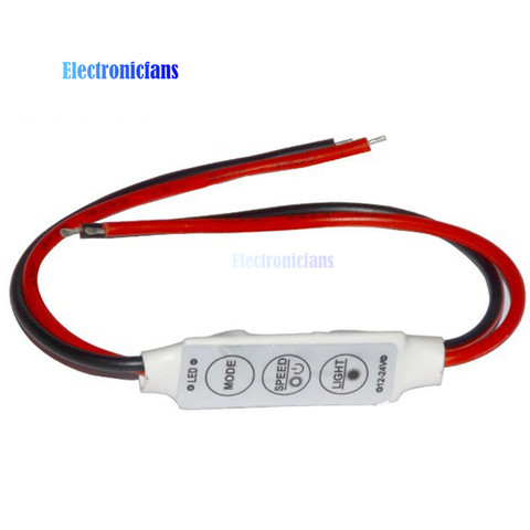 Mini 3 Keys Dimmer Controller 12V for Single Color 5050 3528 LED Light Strip ► Photo 1/1