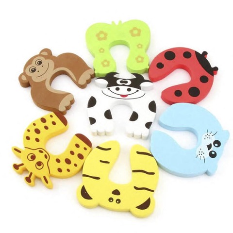 7Pcs/Lot Protection Baby Safety Cute Animal Security Door Stopper Baby Card Lock Newborn Care Child Finger Protector ► Photo 1/5