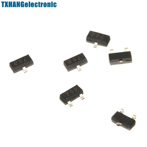 100PCS 2N7002 702 7002 SOT-23( SMD ) N-Channel 60V 115mA MosFET TOP ► Photo 1/2