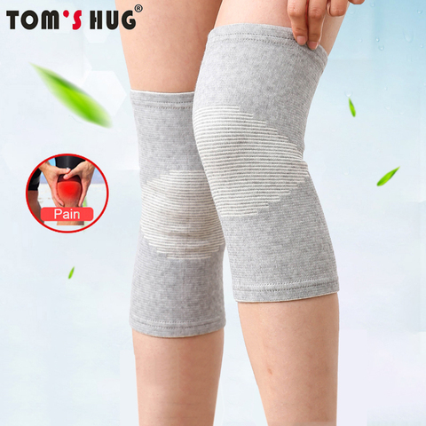 1 Pcs Knee Warm Support Brace Tom's HUG Leg Arthritis Injury Sleeve Elasticated Bandage knee Pad Charcoal Knitted Elbow kneePad ► Photo 1/6