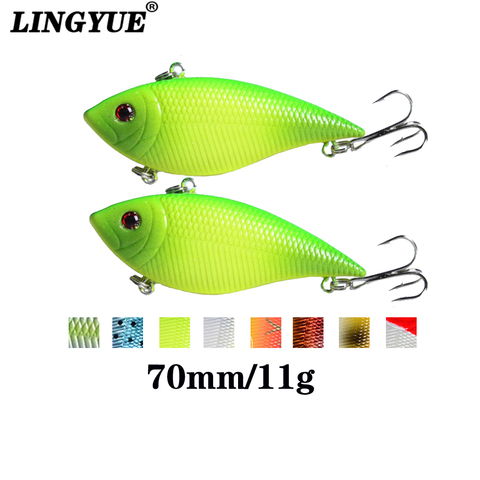 LINGYUE 1pcs Hard VIB Fishing Lures 7cm/11g Crankbaits Long Shot Wobbler 8 Colors Lure Pesca ► Photo 1/6
