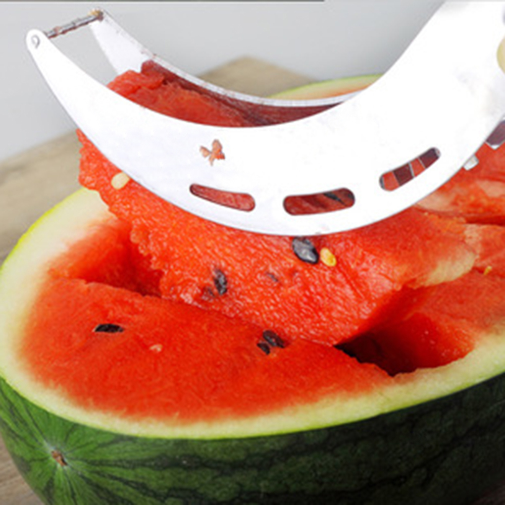 Watermelon Slicer Corer Stainless Steel Fruit Peeler Faster Melon Cutter Scoop 