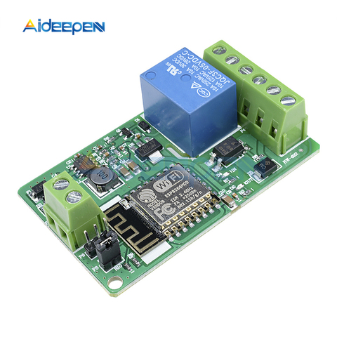 DC 12V ESP8266 ESP-12F Wireless Wifi Module 220V 10A Relay Module ESP12F 802.11b/g/n 2.4GHz ► Photo 1/6