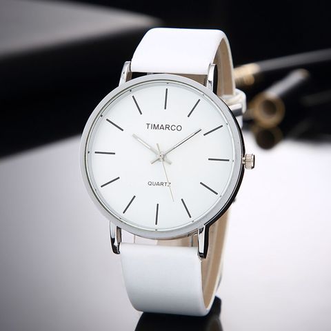 Simple Style White Leather Watches Women Fashion Watch Minimalist