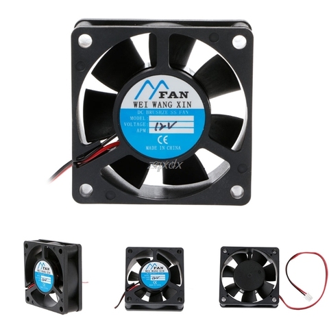 DC 12V 2-Pin Cooler Brushless Axial PC CPU Case Cooling Fan 6020 60mmX60mmX20mm  Drop ship ► Photo 1/6