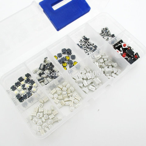 250PCS 10 Types Tactile Push Button Touch Switch Remote Keys Button Microswitch Hot Sale ► Photo 1/3
