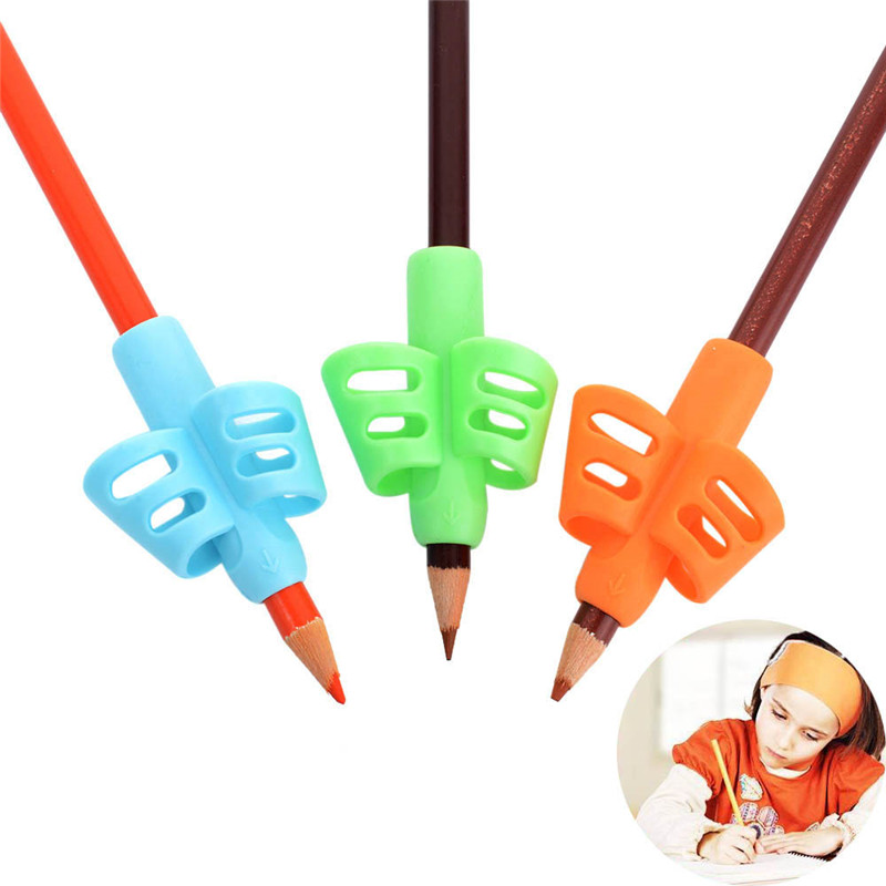 3PCS Silicone Grip Baby Learning Writing Tools Writing Pen Writing  Correction Device Children's Learning Supplies Gift for Children