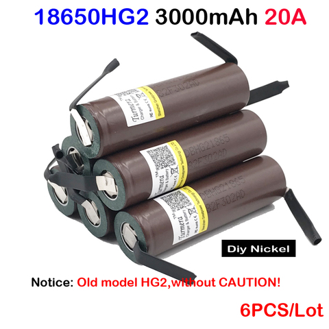 Original for HG2 18650 3000mAh electronic cigarette rechargeable battery high-discharge, 30A high current + DIY nickel apr19 ► Photo 1/6