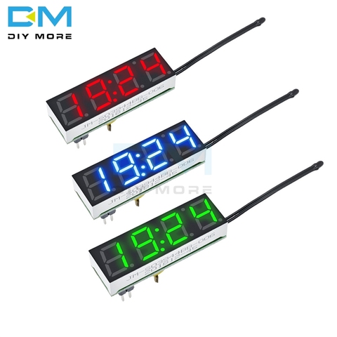 Red Blue Green 3 In 1 LED DS3231 DS3231SN Digital Clock Temperature Voltage Module Time Thermometer Voltmeter Board DC 5V-30V ► Photo 1/6