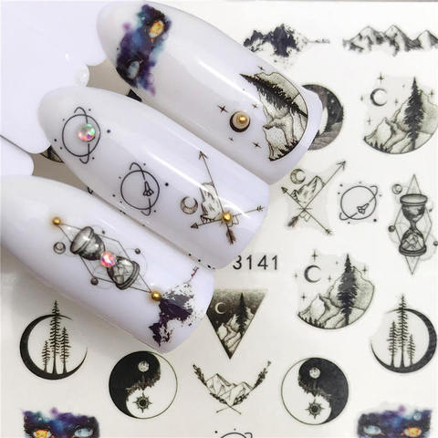 LCJ 1PC Nail Stickers Water Decal Animal Flower Plant Pattern 3D Manicure Sticker Nail Art Decoration ► Photo 1/6