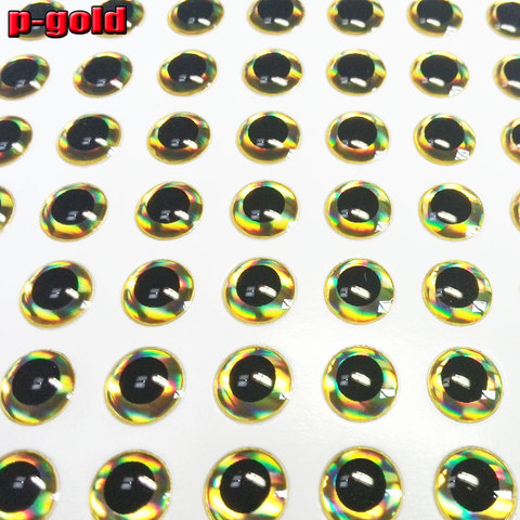 NEW 2022High-quality GOLD 3D fishing lure eyes no-easy to move soft glue artificial fish eyes 1000pcs.lot ► Photo 1/1
