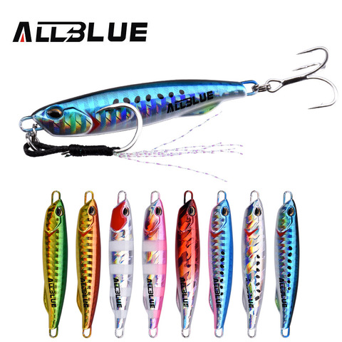 ALLBLUE DRAGER SLIM Metal Casting Jig Spoon 20G 30G Shore Drag Cast Jigging Lead Sea Bass Lure Artificial Bait Fishing Tackle ► Photo 1/6