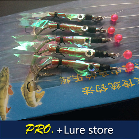 Free shipping 5packs 2022 new artificial sabiki fishing lure jigs special fish skin sabiki baits jigging hooks sabiki lure ► Photo 1/6