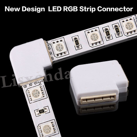 new 2016 5x 4 pin LED Connector L Shape For connecting corner right angle  10mm 5050 LED Strip Light RGB Color - Price history & Review, AliExpress  Seller - Lisxchda Official Store