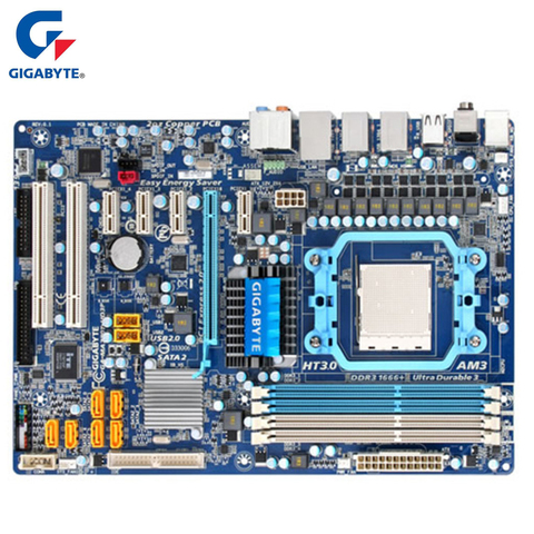Gigabyte GA-MA770T-UD3P Motherboard For AMD 770 DDR3 USB2.0 16G Socket AM3 MA770T UD3P Desktop Mainboard Systemboard Used ► Photo 1/6