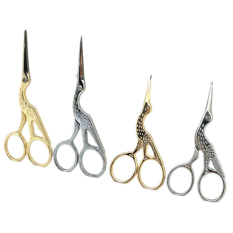 stainless Steel Classic Scissors European-style Small Cross-Stitch Scissors for needlework Heron Egret Tailor Scissors 5BB5561 ► Photo 1/6