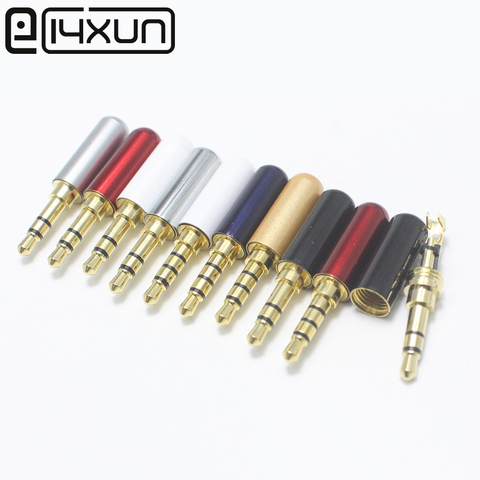 EClyxun 1pcs 3/4 Poles Jack 3.5 RCA Connector 3.5mm Stereo Audio Jack Headset Dual Track Headphone Plug with Wire Clip Adapter ► Photo 1/6