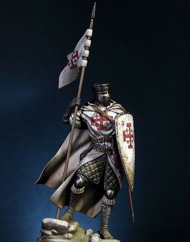 Assembly  Unpainted  Scale 1/18 90mm Knight of the Holy Sepulcher --90mm  figure Historical  Resin Model Miniature Kit ► Photo 1/6