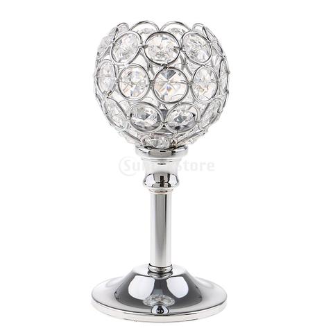 Crystal Metal Candle Holder Candlestick Wedding Holidays Christmas Events Tabletop Home Decor Ornament Tealight Candle Holders ► Photo 1/6