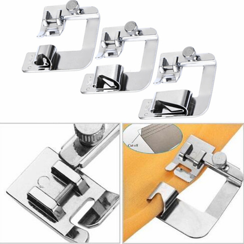 1PC Hot Sale Domestic High quality Sewing Machine Foot Presser Rolled Hem Feet Set for Brother Singer Sewing Accessories 3 Size ► Photo 1/4