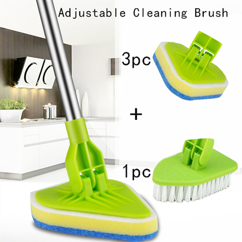 Adjustable Dusting Cleaning Brush Set Window Cleaner Tools Cleaning Scrub Household Wiper Sponge Brush Bathroom Kitchen Tools ► Photo 1/5