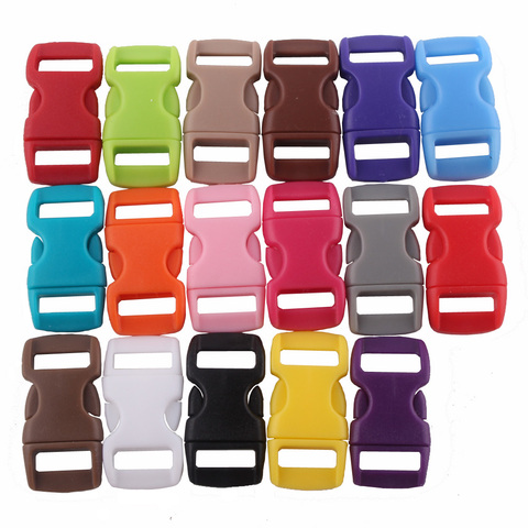 YoouPara Plastic 50/Lot 10mm 3/8 Contoured Side Release Buckles Clasps For Paracord Bracelet Backpacks Clothes Bag Decor ► Photo 1/3