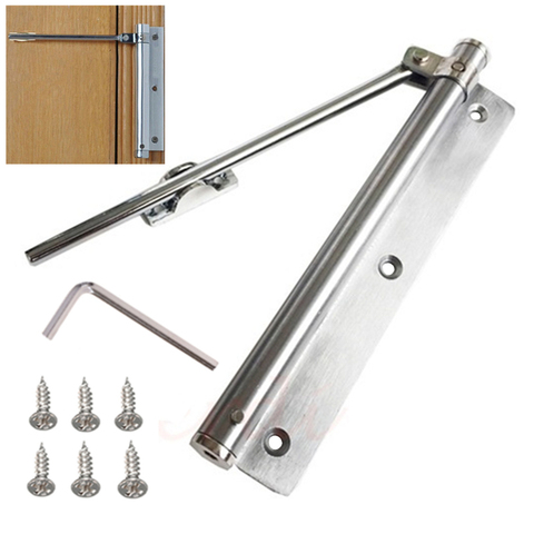 Door Closer Single Spring Strength Adjustable Surface Mounted Stainless Steel Automatic Closing Fire Rated Door Hardware 45kg ► Photo 1/6