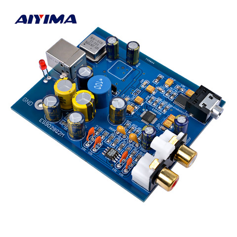 AIYIMA MIni USB Decoder Board ES9028K2M+SA9023 Fever Audio DAC Sound Card Decoding Module DIY For Power Amplifiers Home Theater ► Photo 1/6