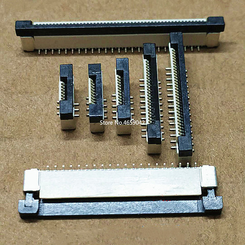 5pcs FFC FPC socket 0.5mm Vertical Type Ribbon Flat Connector 4/6/8/10/12/14/16/20/24/30/34/40/50 Pin ► Photo 1/1