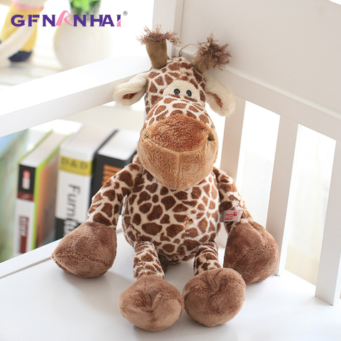 1pc 25cm Cute Forest Animal Giraffe Plush toy Stuffed Soft Baby Finger Giraffe Dolls Lovely Toys for Children Birthday Gift ► Photo 1/6