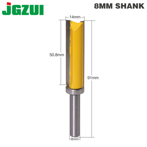 1PC 8mm Shank Template Trim Hinge Mortising Router Bit Straight end mill trimmer cleaning flush trim Tenon Cutter forWoodworking ► Photo 1/6