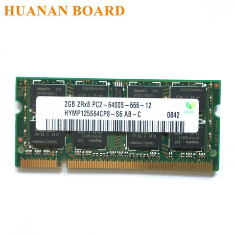free shipping for DDR2 2G 2GB 2Rx8 PC2-6400S Laptoop RAM DDR2 2G 2GB 800MHz PC2 6400S Notebook Laptop memory Hynix chipset ► Photo 1/1
