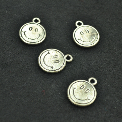Free Shippin 20 pcs 16*13 mm antique silver color Alloy  Smile charms Pendant Jewelry Findings 3347A ► Photo 1/1